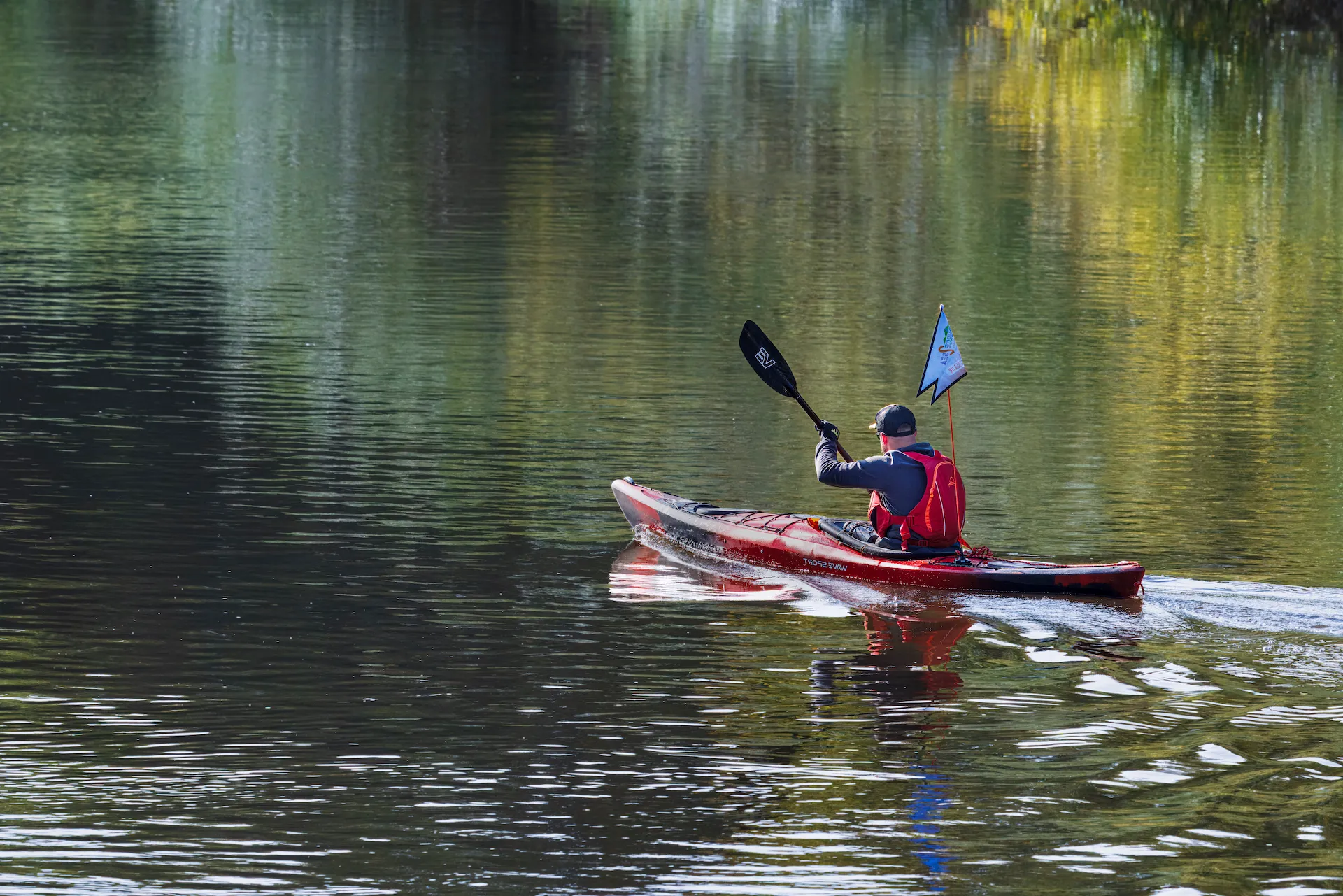 Sam on the River Severn expedition — the first Source2Sea journey, completed September 2025