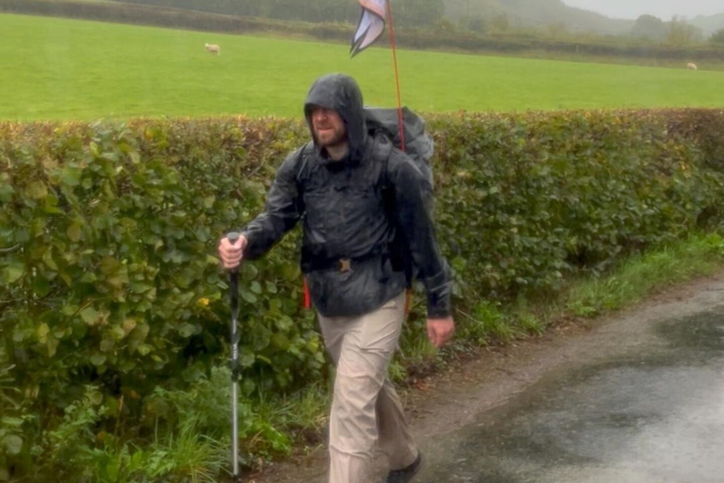 Hiking in torrential rain through the Welsh countryside, Day 1